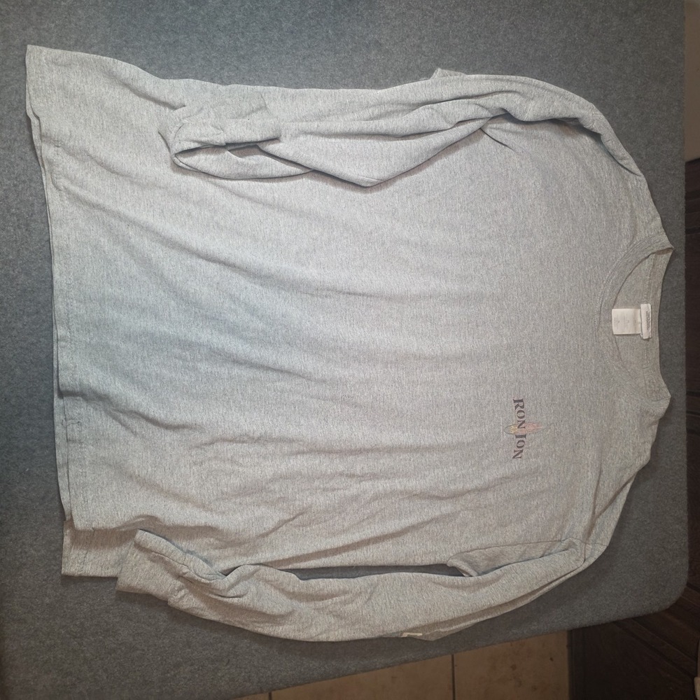 Ron Jon Surf Shop Mens Gray Long Sleeve Graphic Tee Xl K1